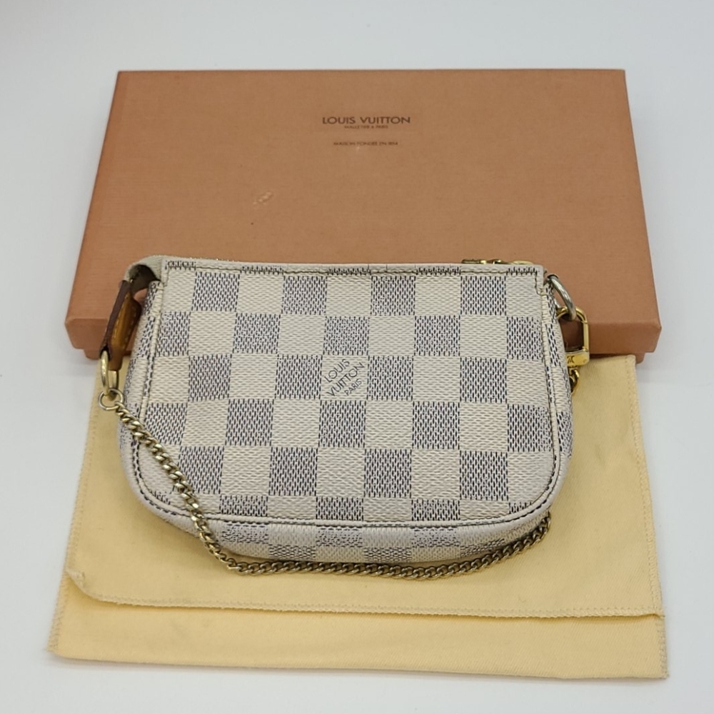Louis Vuitton Damier Azur Pochette PM Bag